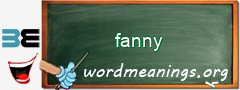 WordMeaning blackboard for fanny